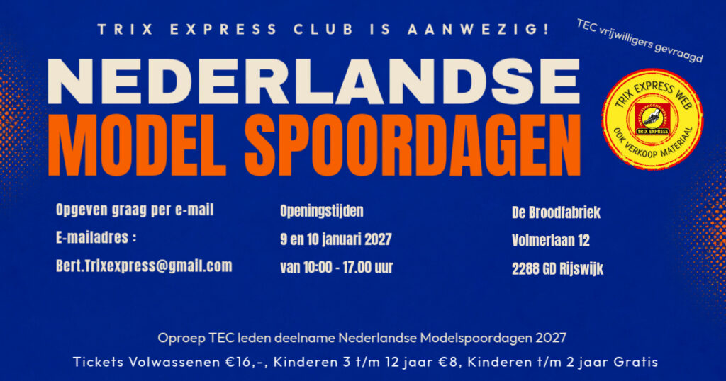 Nederlandse modelspoordagen 2027 Nederlandse modelspoordagen 2027